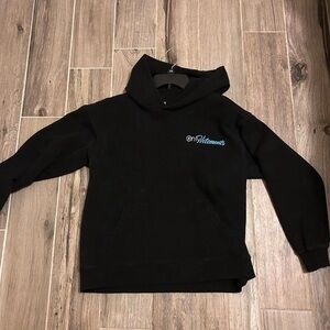 Vetements Black Hoodie with Blue Logo